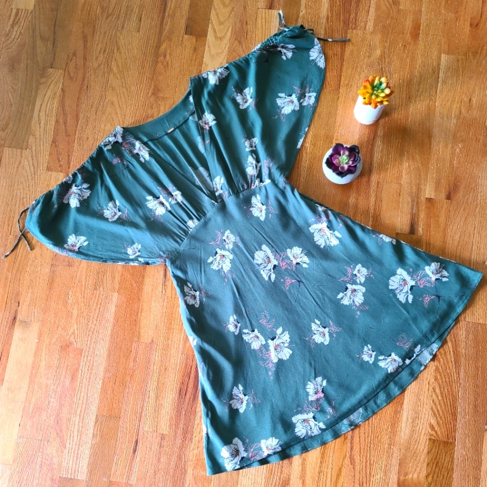 Free People Green Floral Dress